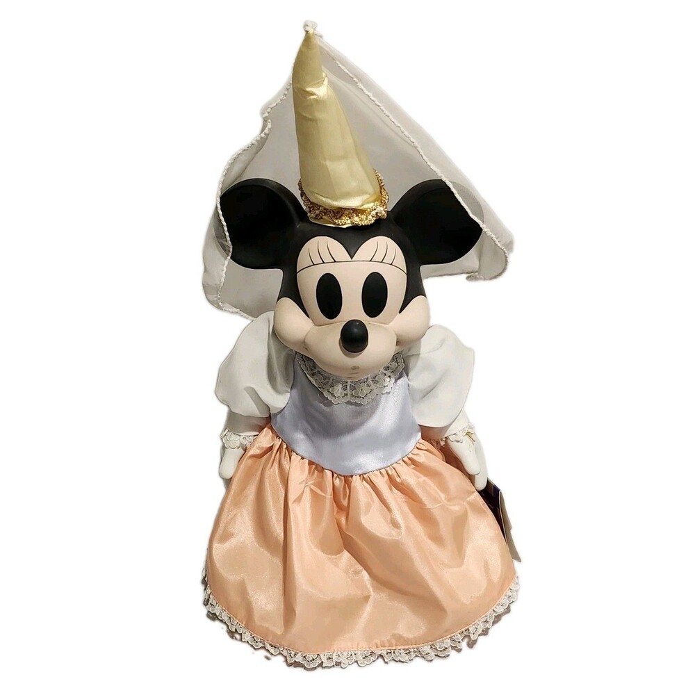 Disney Minnie Mouse Musical 15" Figurine Porcelain Doll Brave Little Tailor